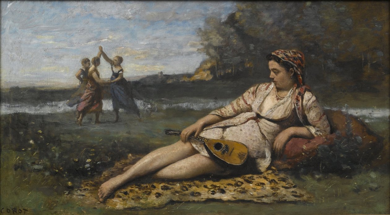 Mladé ženy ze Sparty Jeunes filles de Sparte, 1868-1870 od Jean Baptiste Camille Corot