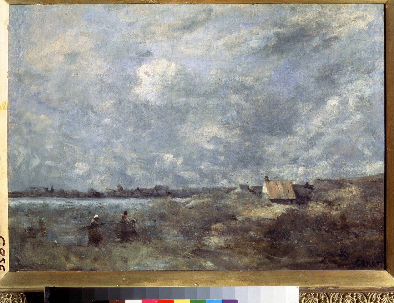 ""bouře na moři v Pas de Calais"" (Stormy Weather. Pas de Calais) Obraz Camille Corot (1796-1875) cca 1870 Pouchkine Museum, Moskva od Jean Baptiste Camille Corot