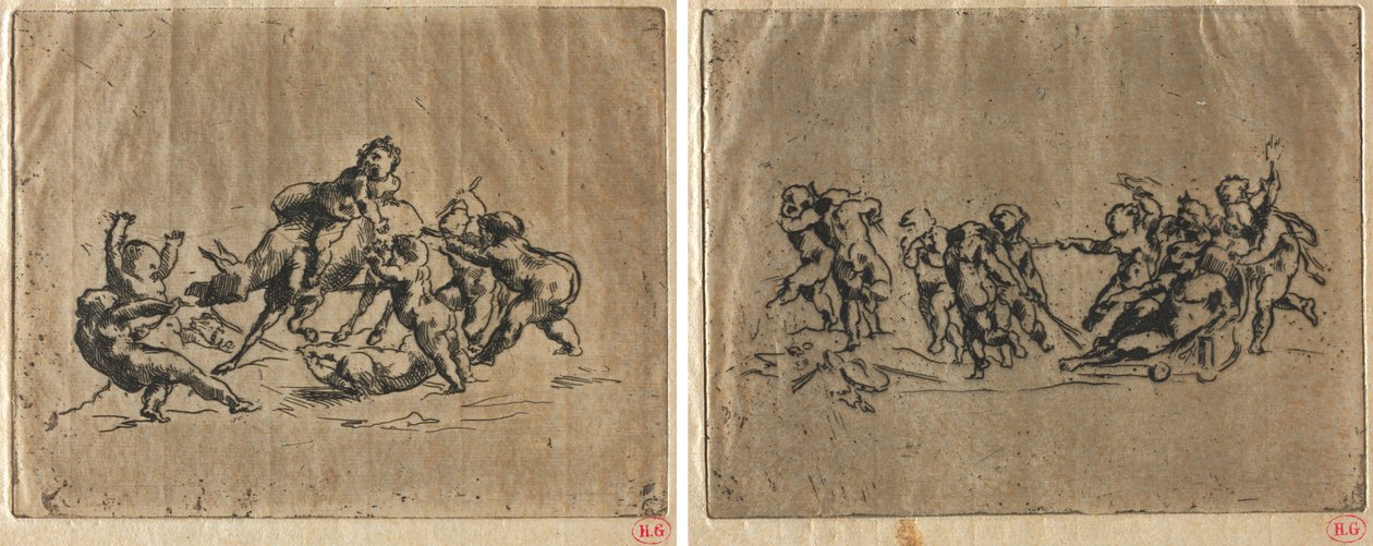 Bacchanal s dětmi a oslem od Jean Baptiste Carpeaux