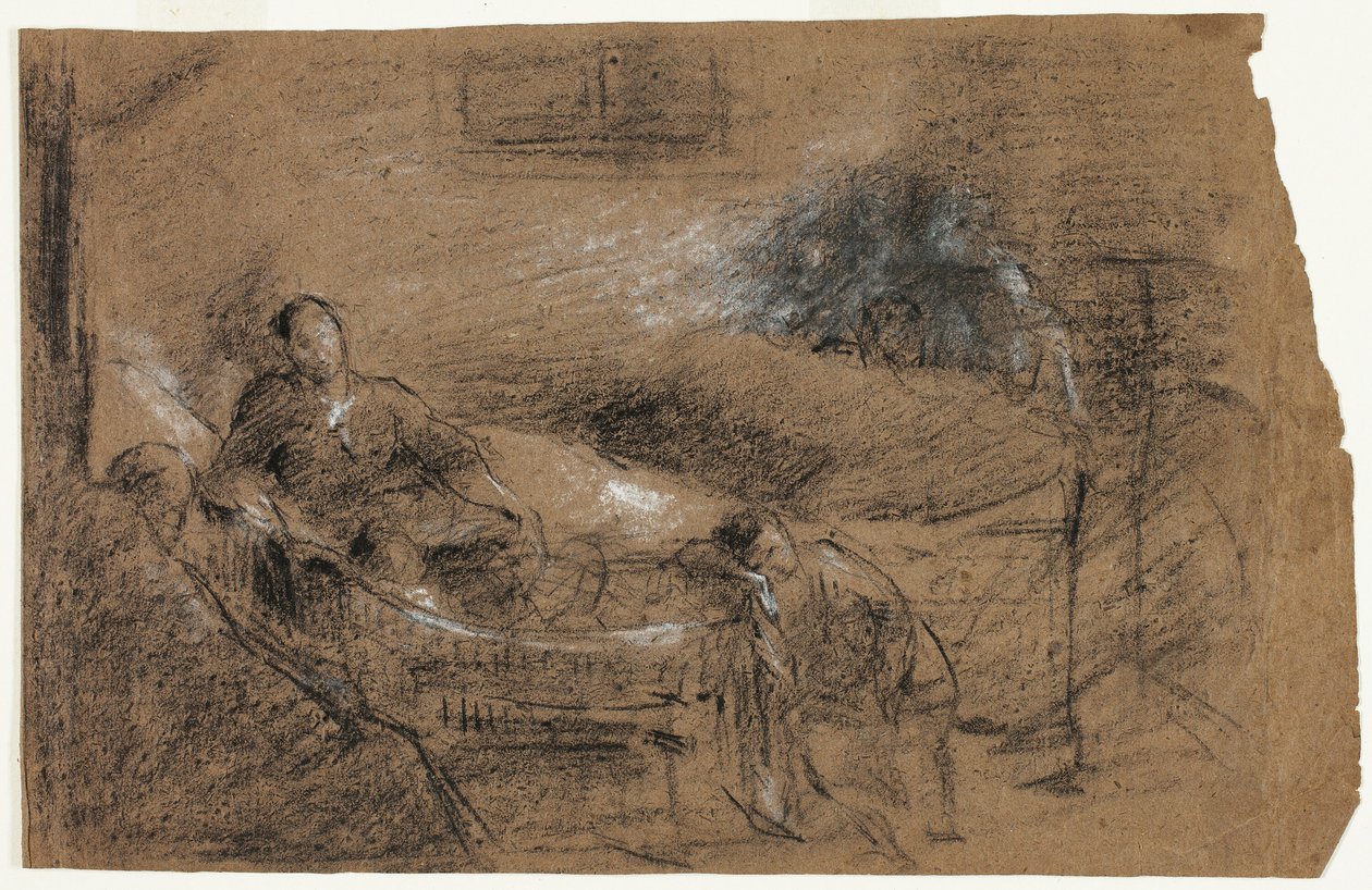 Scéna na smrtelné posteli od Jean Baptiste Carpeaux