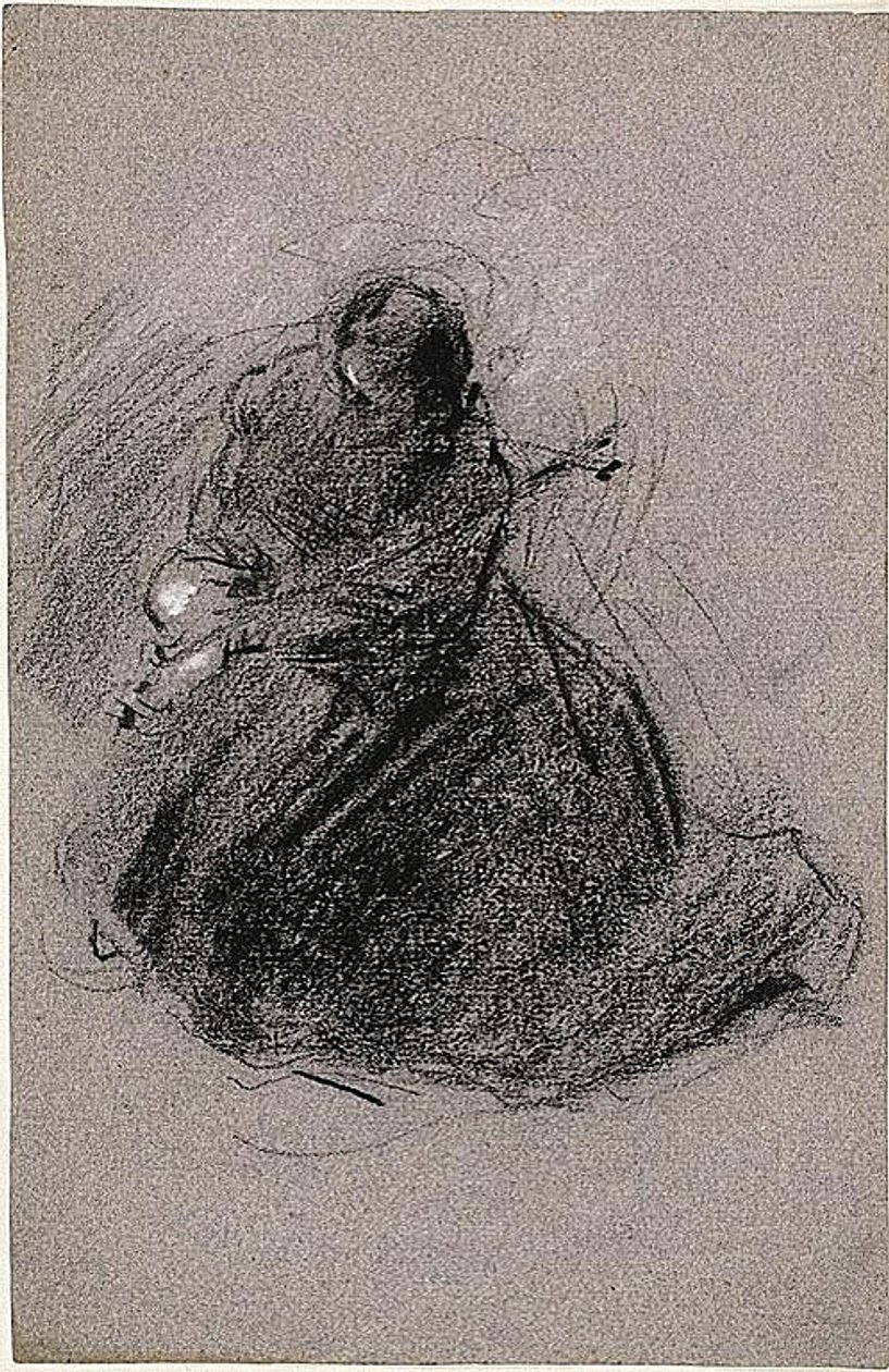 Svatý František (recto); dvě postavy (verso) od Jean Baptiste Carpeaux