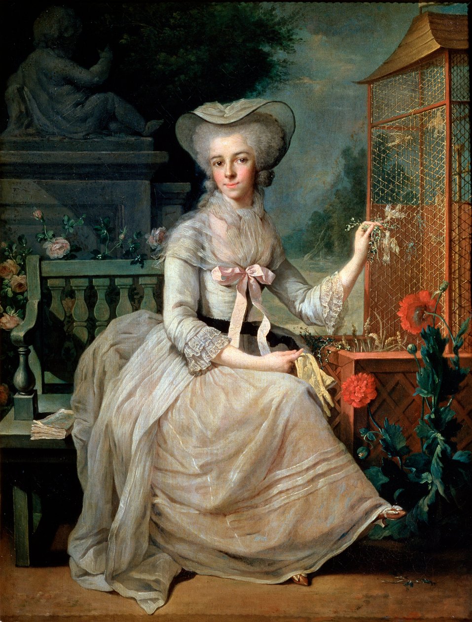 Mladá dáma v kleci, 1784 od Jean Baptiste Charpentier the Elder