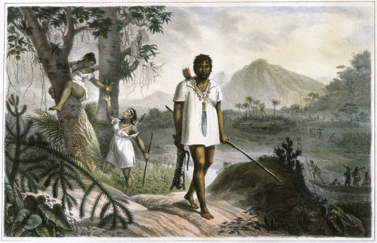 amazonští indiáni honí od Jean Baptiste Debret