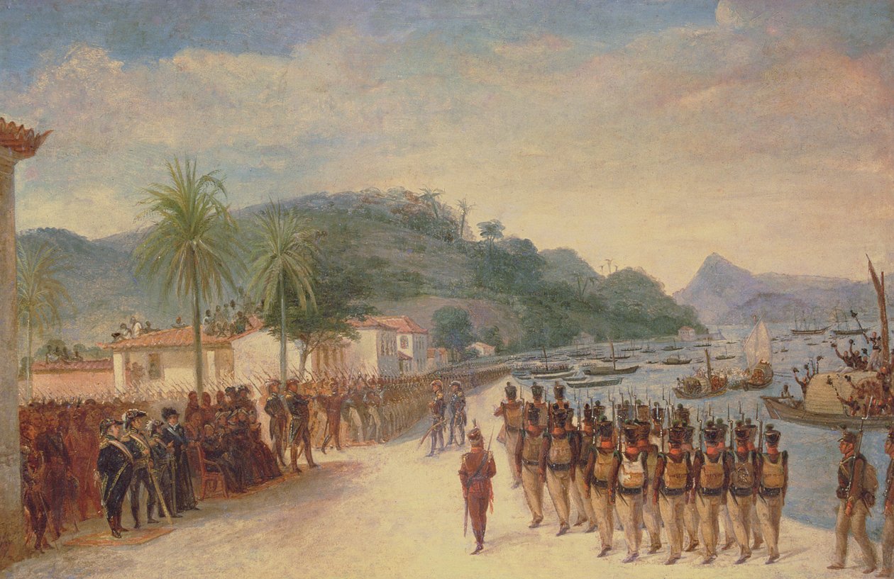 Loď na Praia Grande (olej na plátně) od Jean Baptiste Debret