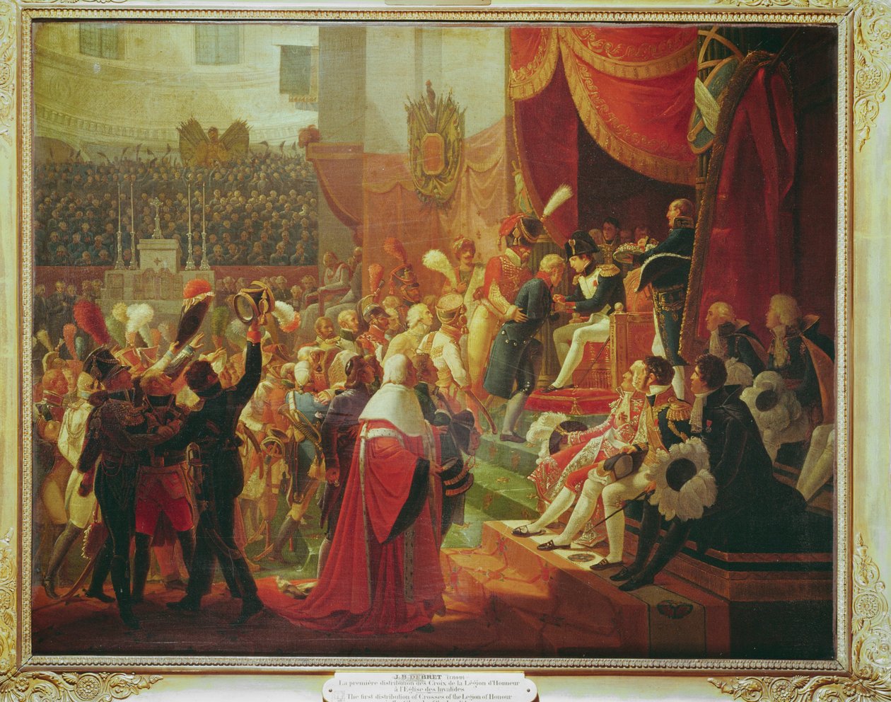 První udílení Kříže Čestné legie V kostele Les Invalides ... od Jean Baptiste Debret