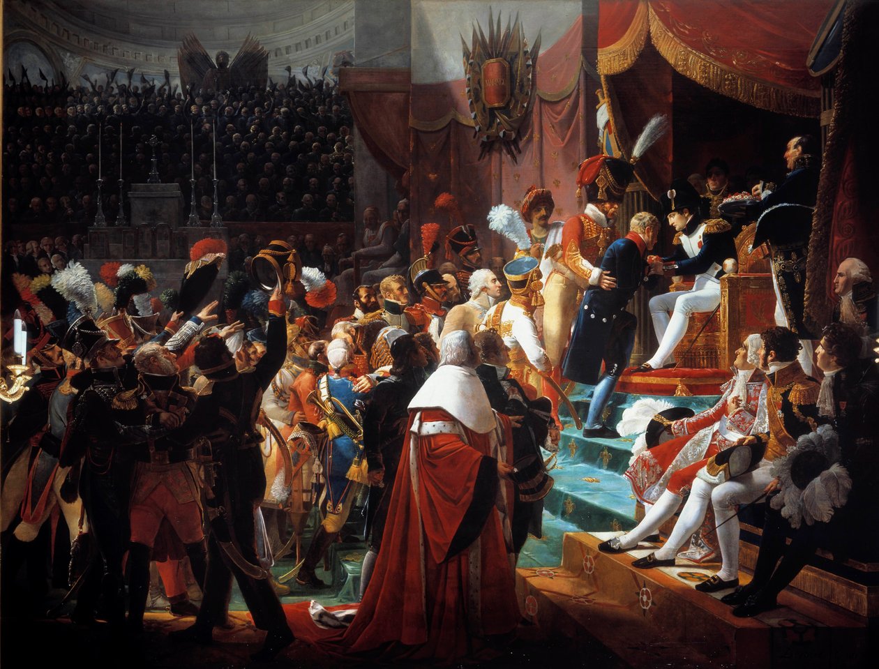 První předání křížů Čestné legie do kostela Invalidovny 14. července od Jean Baptiste Debret