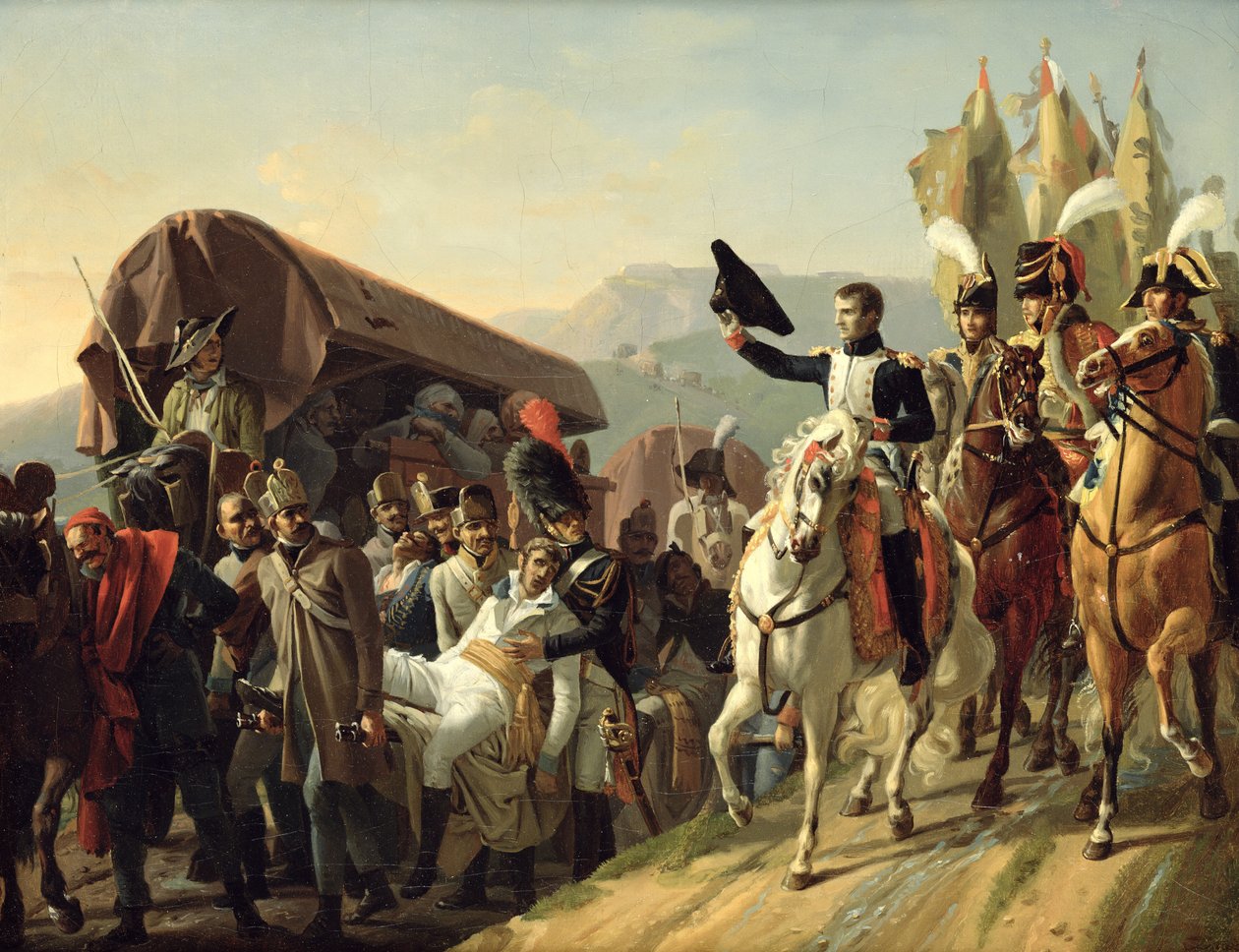 Napoleon (1769-1821) vzdává hold odvaze raněných, 1806 od Jean Baptiste Debret