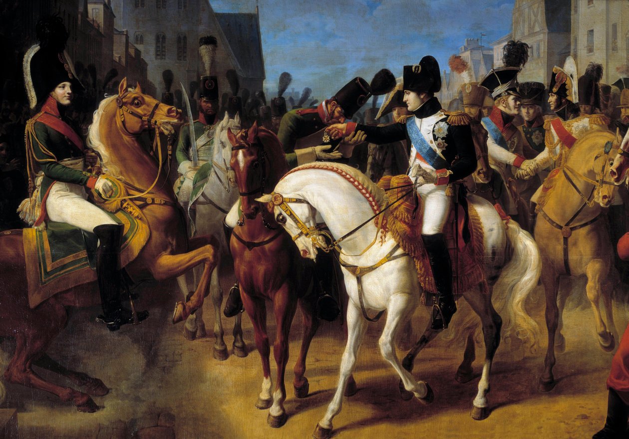 Napoleon I. dekoroval v Tilsitu (Tilsitt) Granátníka Lazareffa Kříže Čestné legie, 9. července od Jean Baptiste Debret