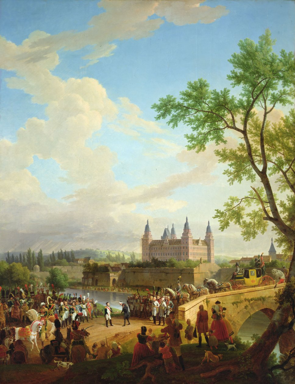 Napoleon a baron von Dalberg, Aschaffenburg, 2. října 1806 od Jean Baptiste Debret