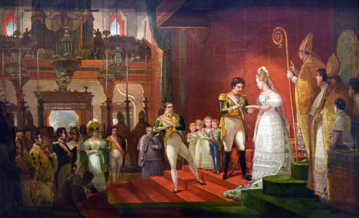 Druhé manželství S.M.I. D. Pedro I er od Jean Baptiste Debret