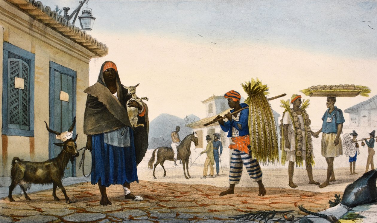 a barevné litografie od Jean Baptiste Debret