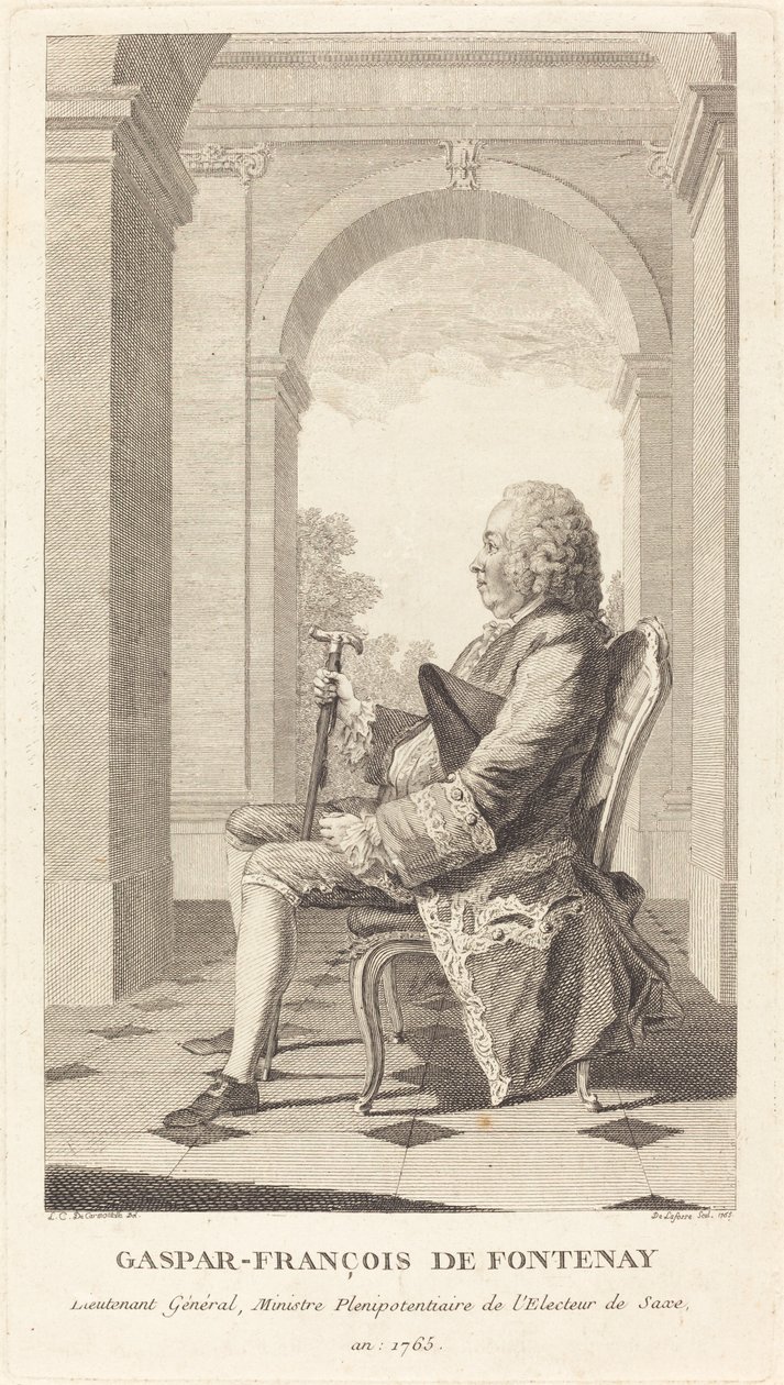 Gaspar-Francois de Fontenay od Jean Baptiste Delafosse, after Louis de Carrogis, called Carmontelle