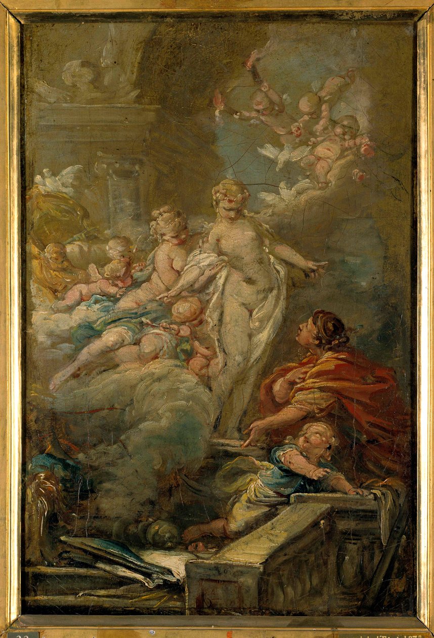 Náčrt Pygmalion a Galatee od Jean Baptiste Deshays (1729-1765) 18. století Sun. 0,49 x 0,33 m. Prohlídky muzea výtvarného umění od Jean Baptiste Deshays