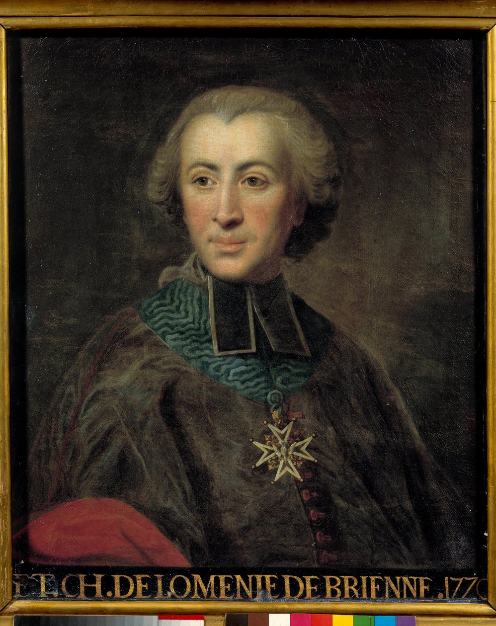Portrét Etienna Charles de Lomenie de Brienne (1727 - 1794), šéf finanční rady. Obraz Jean Baptiste Despax (1710 - 1794) od Jean Baptiste Despax