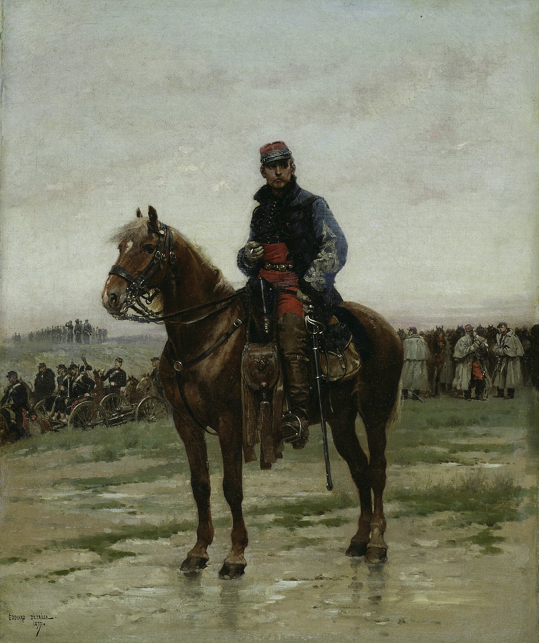 Jezdecký důstojník od Jean Baptiste Edouard Detaille