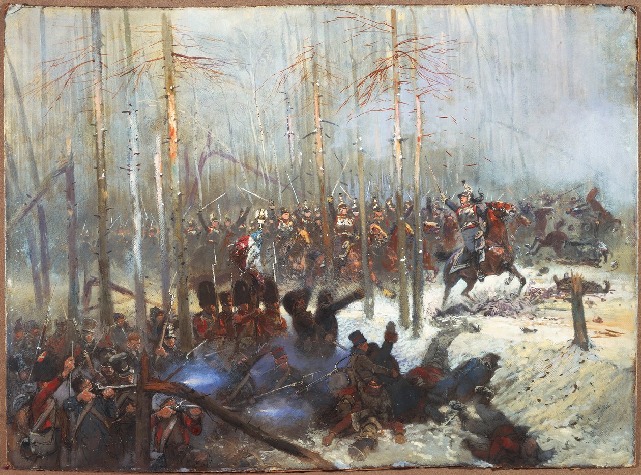 Pověření kyrysníků v Rusku Jean Baptiste Edouard Detaille (1848-1912). Napoleonské války, Rusko od Jean Baptiste Edouard Detaille