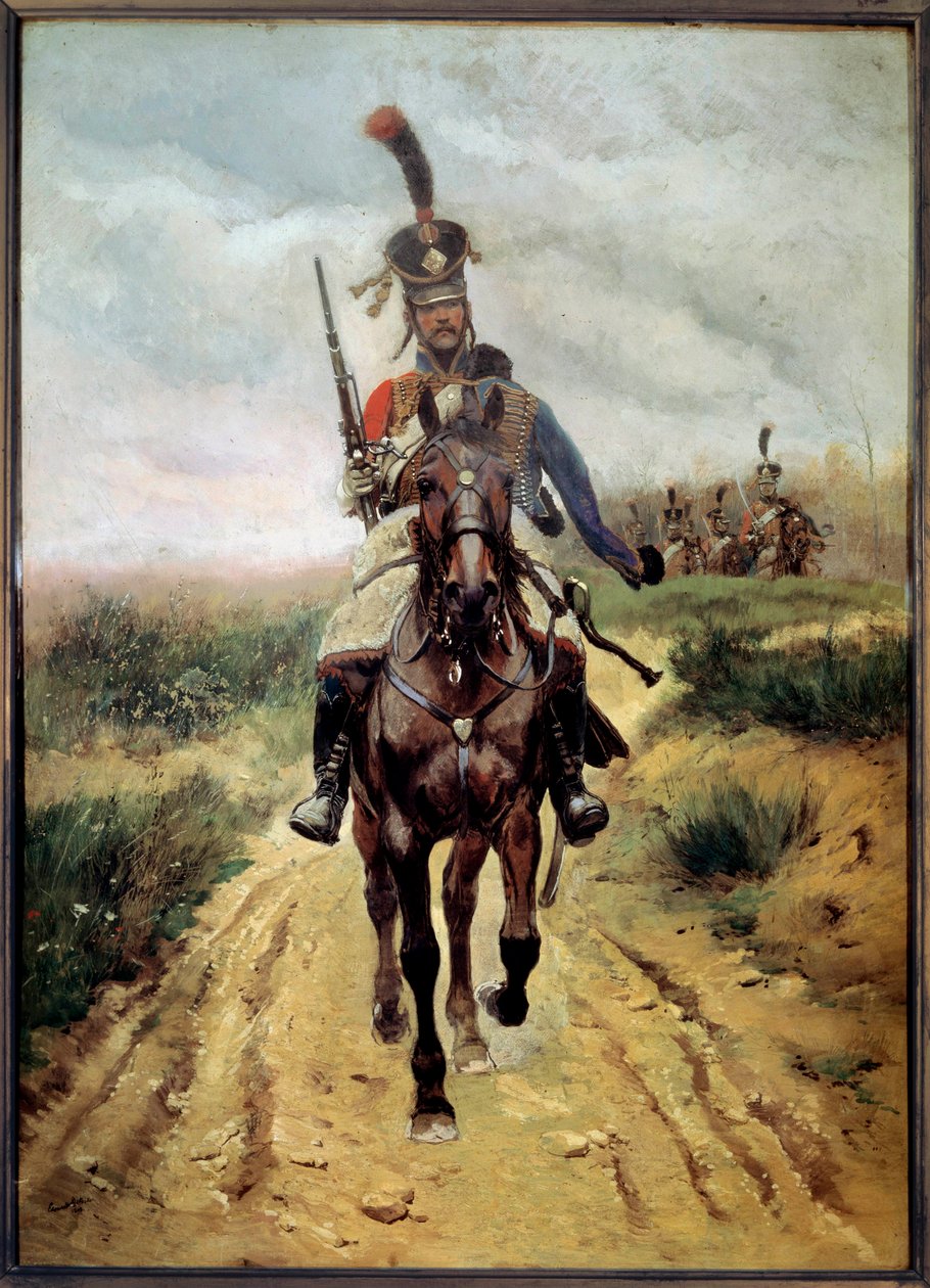 Vanguard, 9. husaři od Jean Baptiste Edouard Detaille