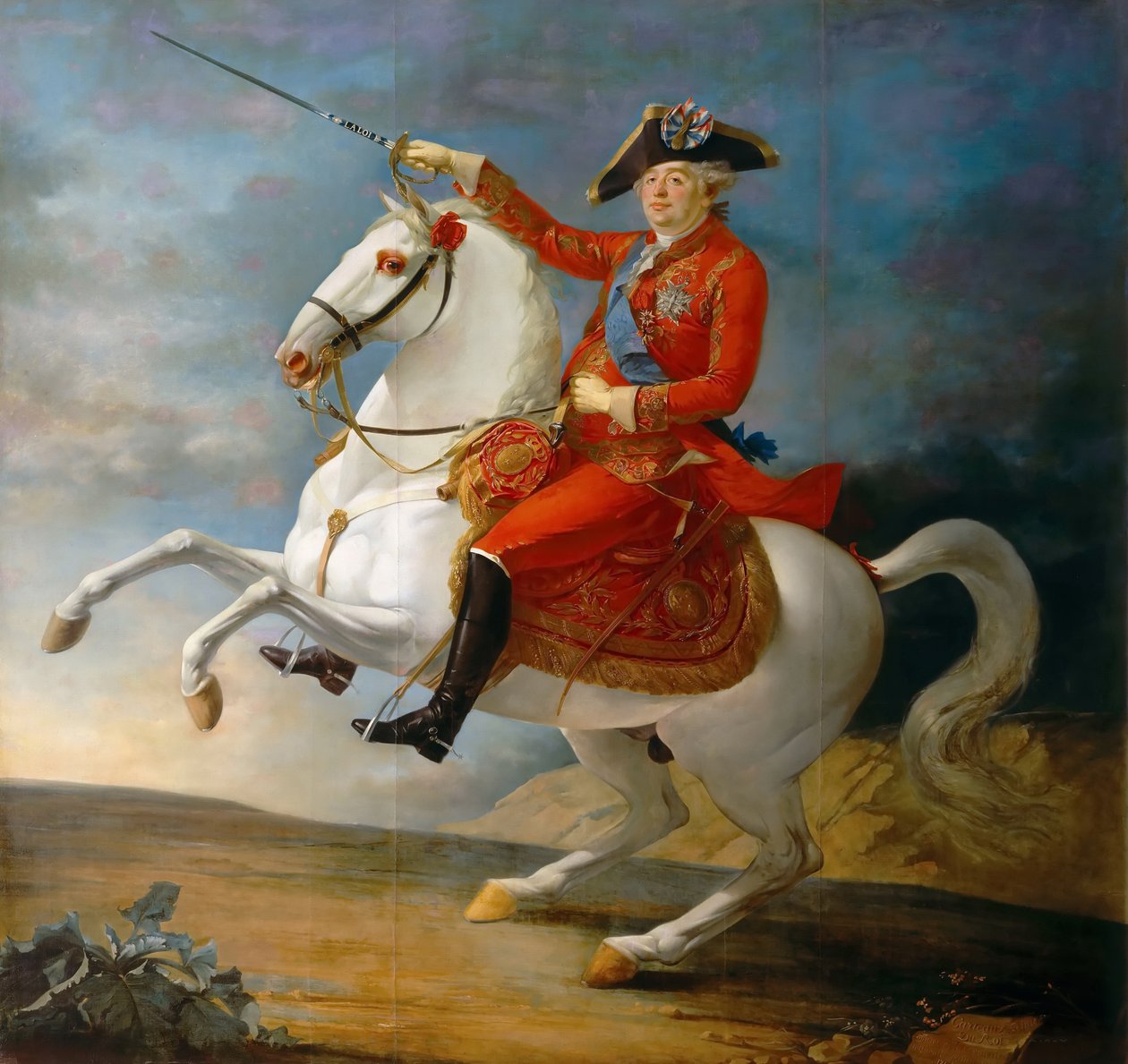 Jezdecký portrét krále Ludvíka XVI. 1754-1793 od Jean Baptiste Francois Carteaux