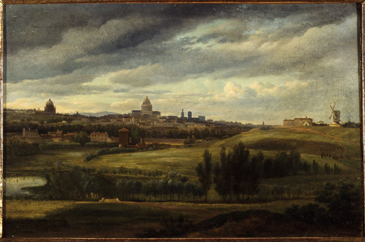 Pohled na Paříž z výšin Gentilly v roce 1815 (malba) od Jean Baptiste Gabriel Langlace