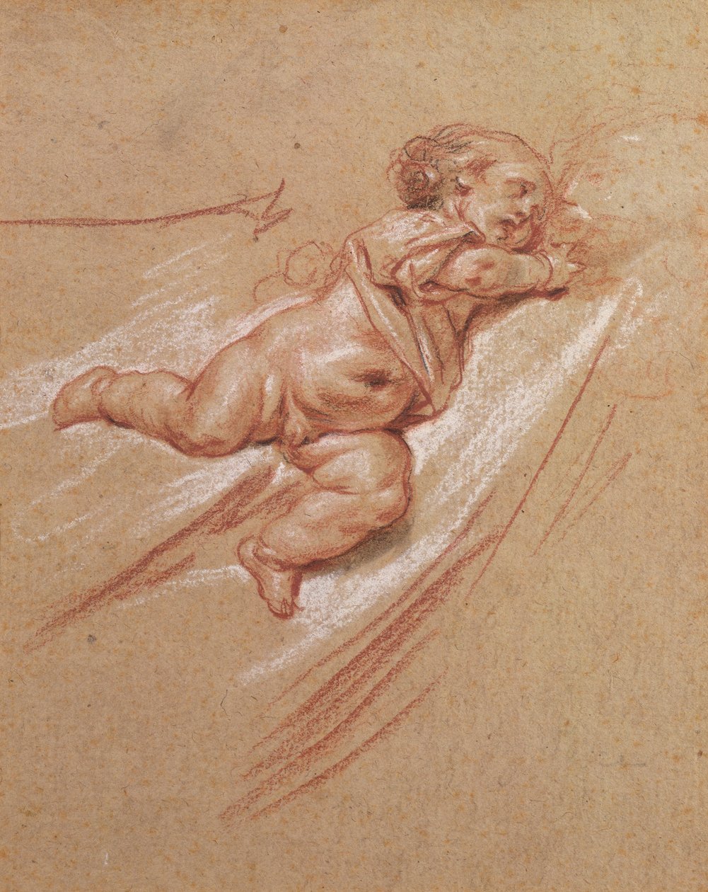 Dítě (křída na papíře) od Jean Baptiste Greuze
