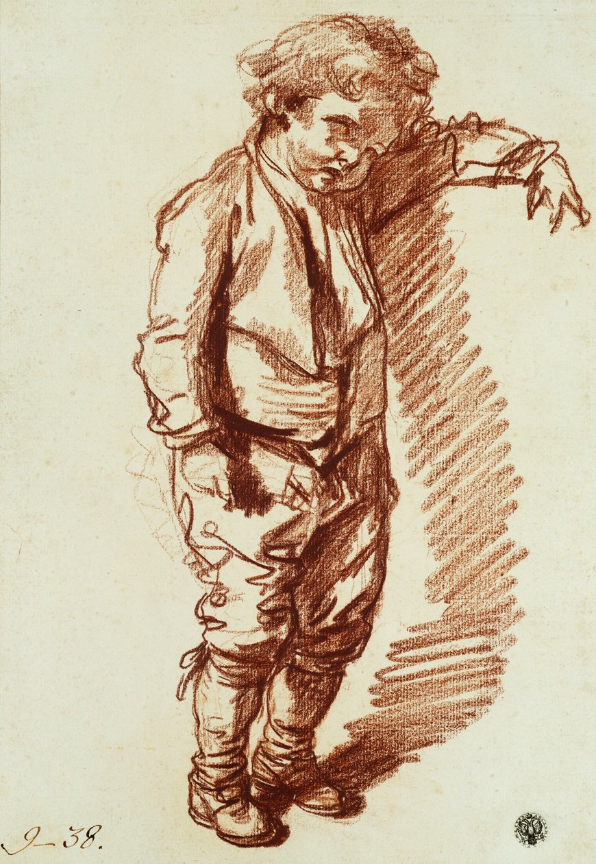 Malý chlapec stojící, od Jean Baptiste Greuze