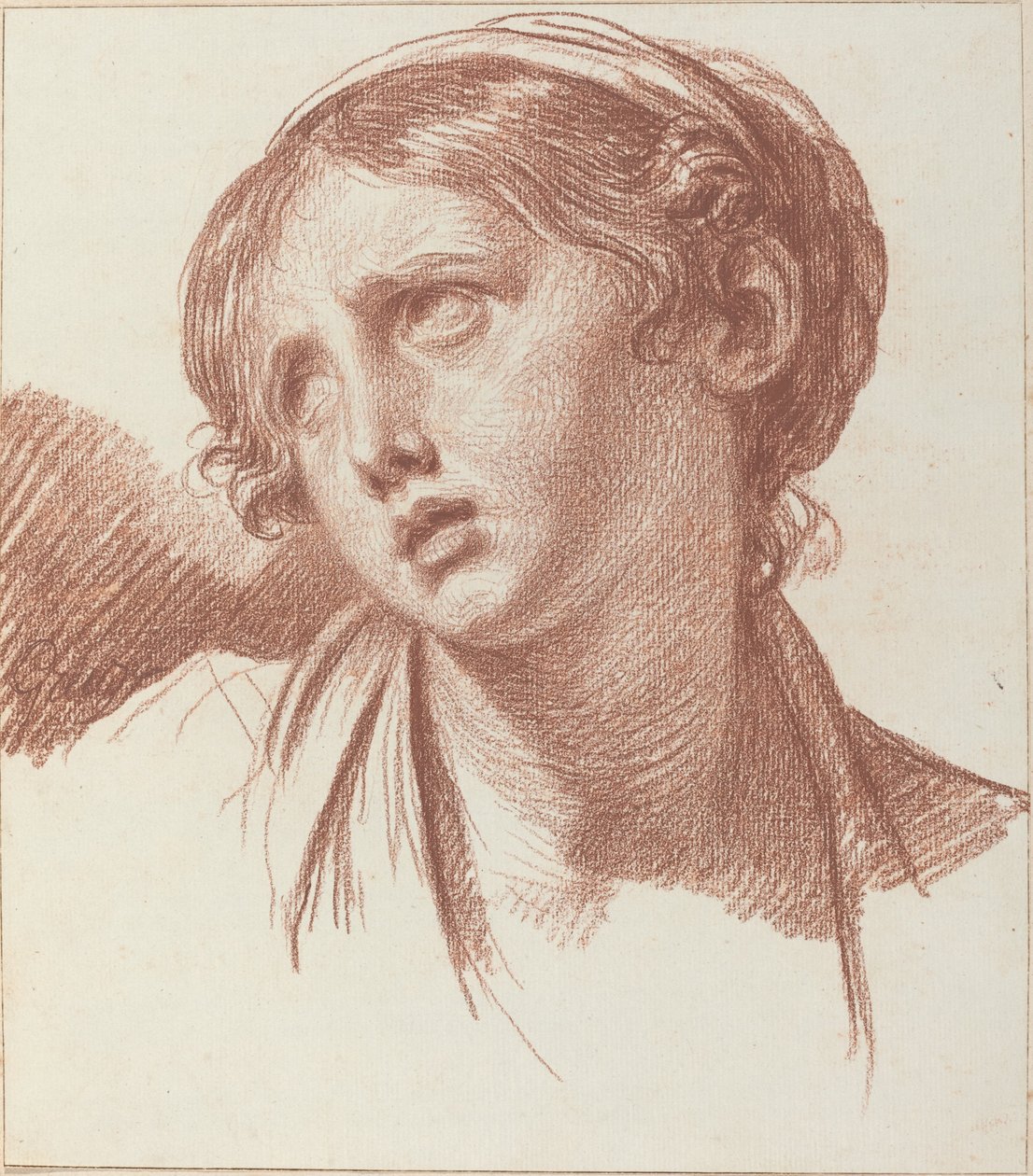 Mladá Dívka Díval Se Nahoru od Jean Baptiste Greuze