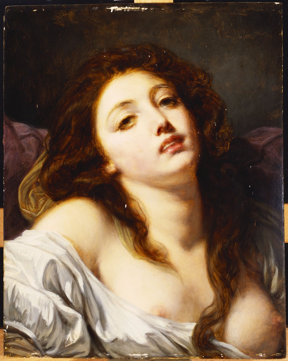 Mladá žena, délka přes prsa od Jean Baptiste Greuze