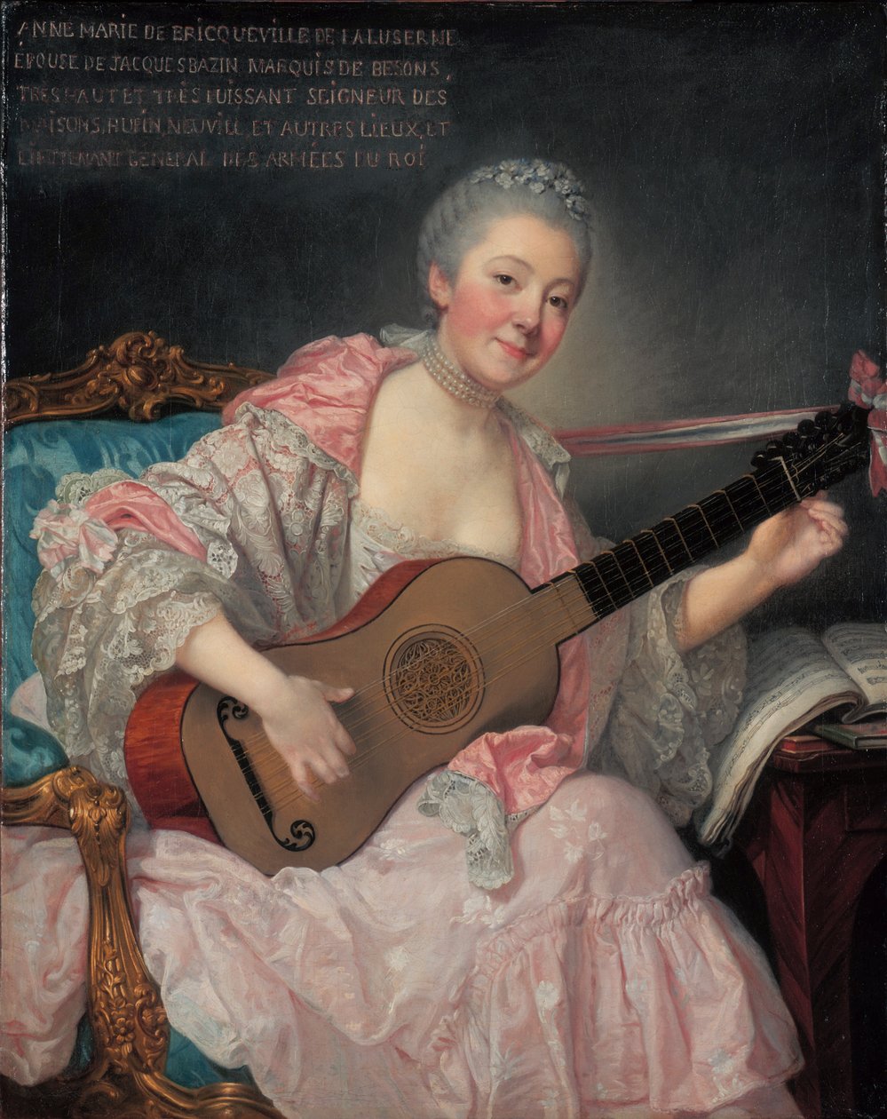 Anne-Marie de Bricqueville de Laluserne, markýza z Bezons od Jean Baptiste Greuze