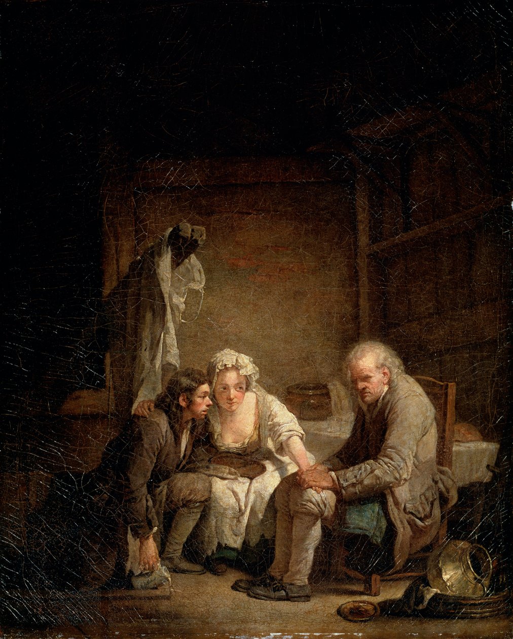 Slepý muž podveden, c1755 od Jean Baptiste Greuze