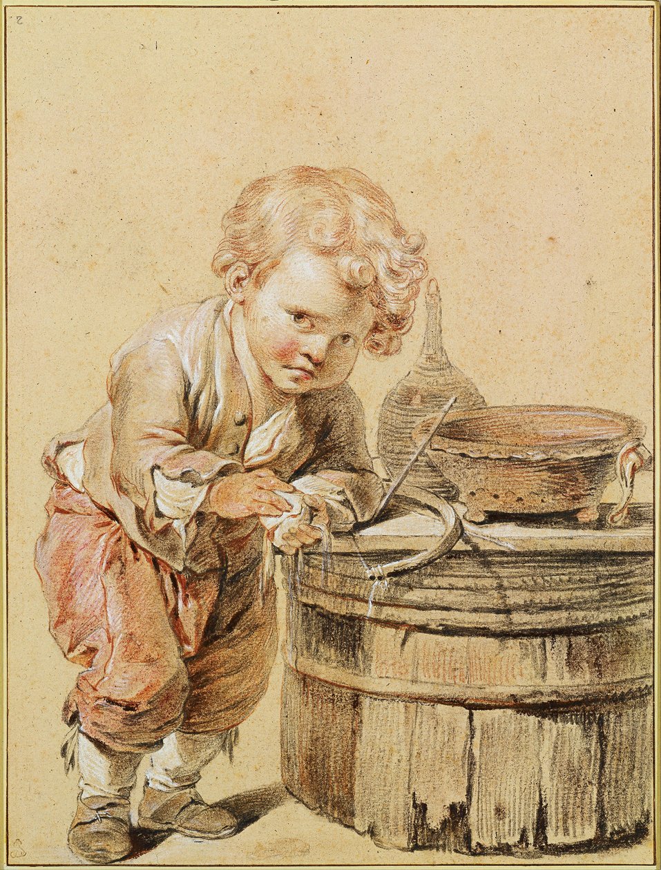 Chlapec s rozbitým vejcem, asi 1756 od Jean Baptiste Greuze
