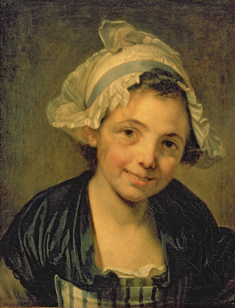 Dívka v čepici od Jean Baptiste Greuze