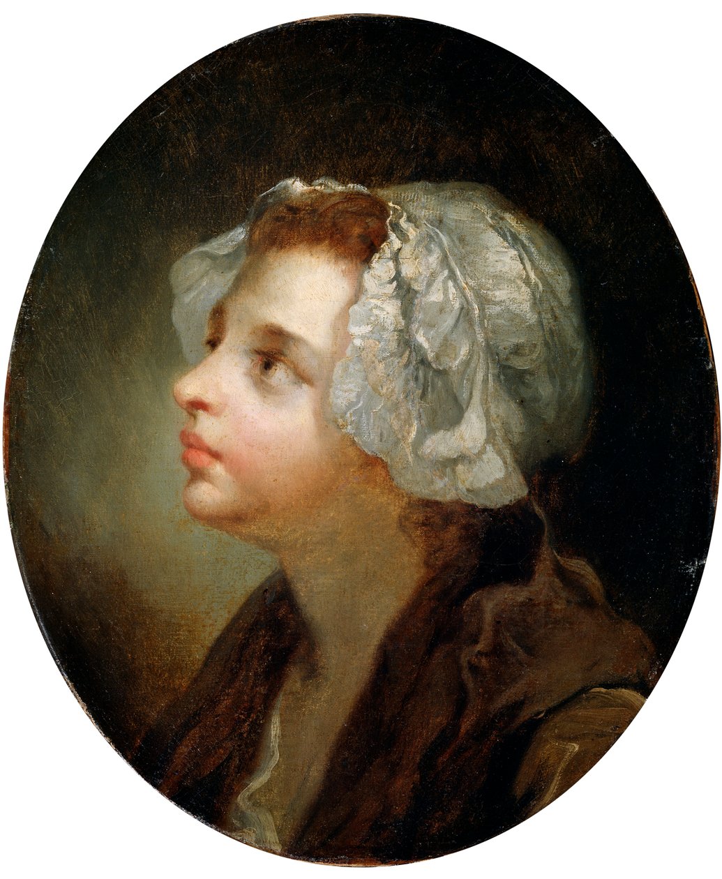 Hlava dívky, 18. století od Jean Baptiste Greuze