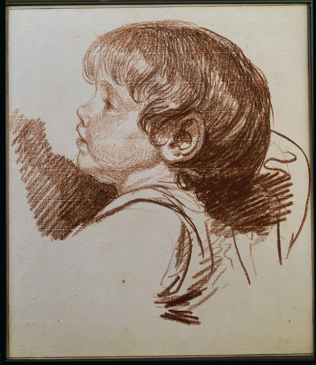 Hlava chlapce v profilu vlevo od Jean Baptiste Greuze