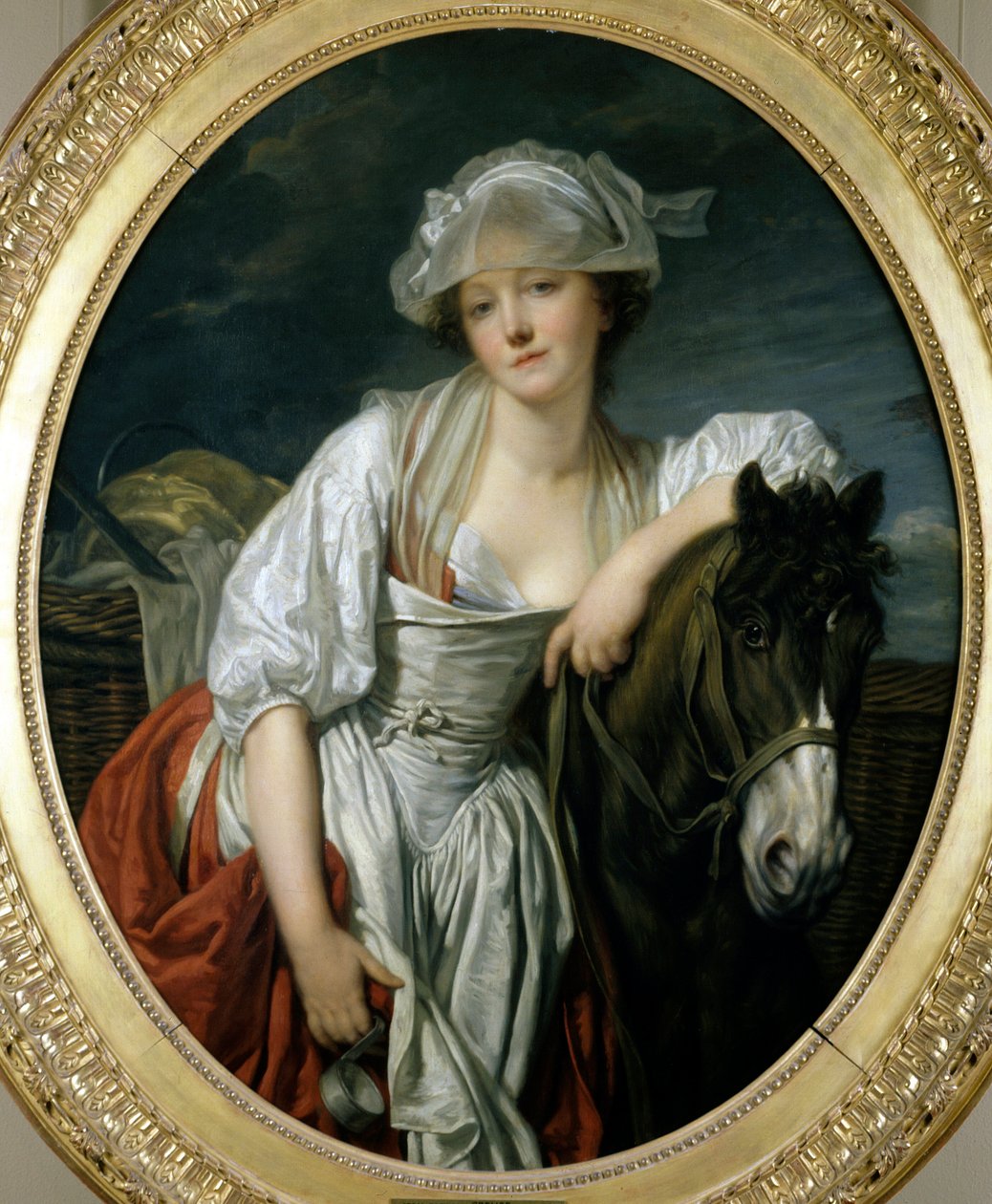 Dojička Obraz Jean Baptiste Greuze (1725-1805) 18. století Sun. 1,06x0,86 m Paříž, muzeum Louvre. od Jean Baptiste Greuze