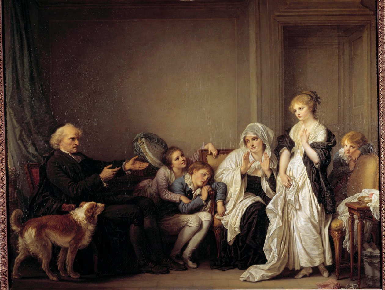 Lék a mladá vdova Obraz Jean Baptiste Greuze (1725-1805) 18. stol. od Jean Baptiste Greuze