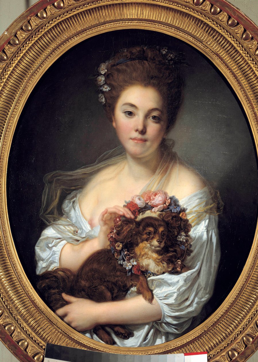 Portrét Madame De Porcin Obraz Jean Baptiste Greuze (1725-1805). cca 1770 Rozměr 0,72 x 0,58 m. Hněvy. Muzeum výtvarných umění od Jean Baptiste Greuze