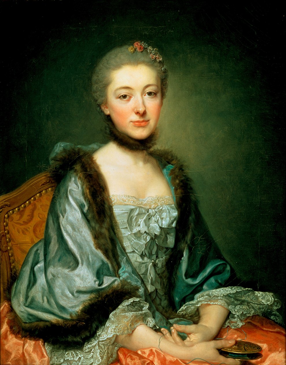 Portrét Marie Angélique Vérany de Varennes, paní Georges Gougenot de Croissy od Jean Baptiste Greuze