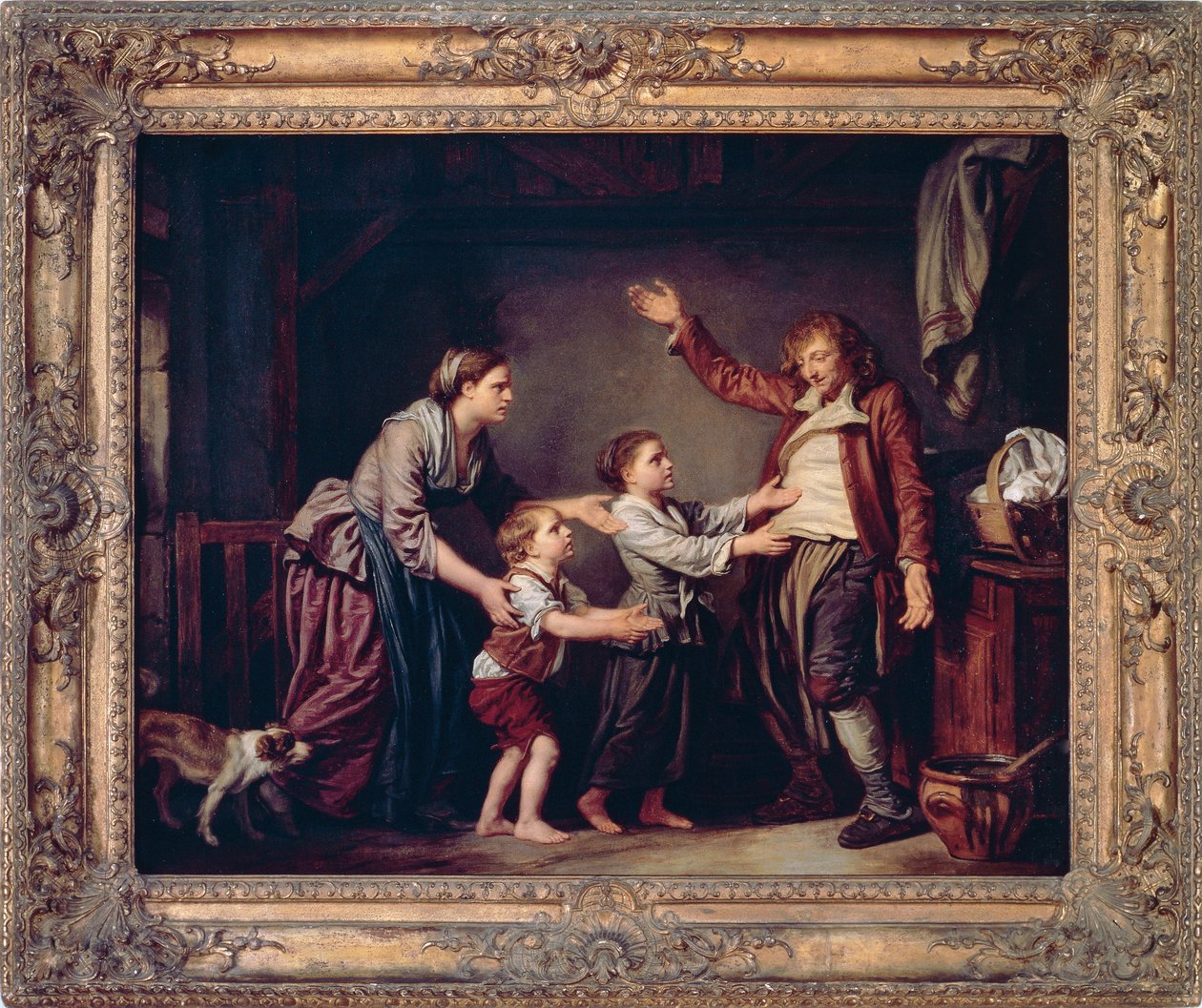 Návrat opilce, Jean-Baptiste Greuze (1725-1805) od Jean Baptiste Greuze