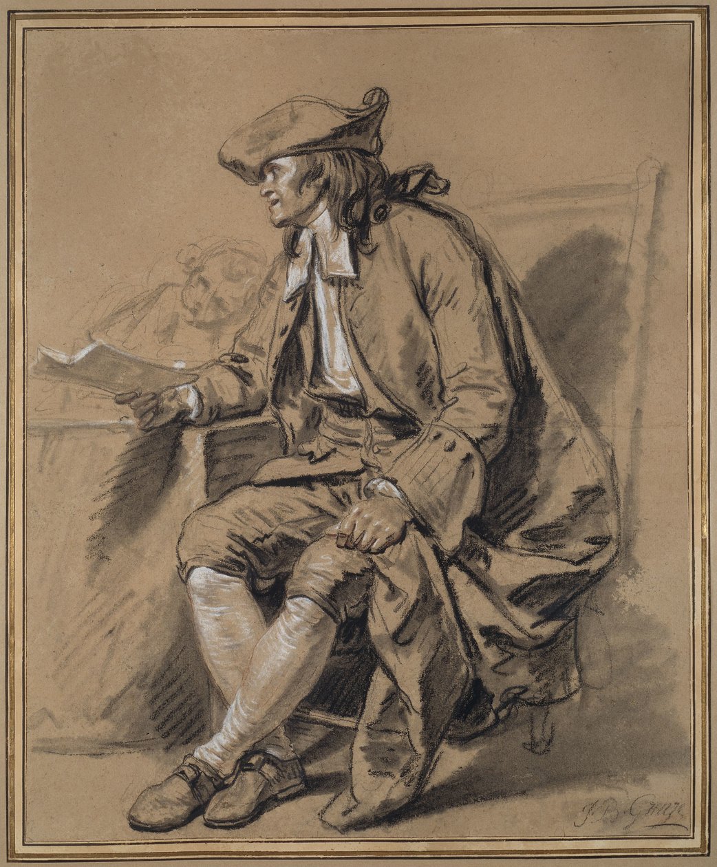 Notář: Studie k filmu "Manželská smlouva" od Jean Baptiste Greuze