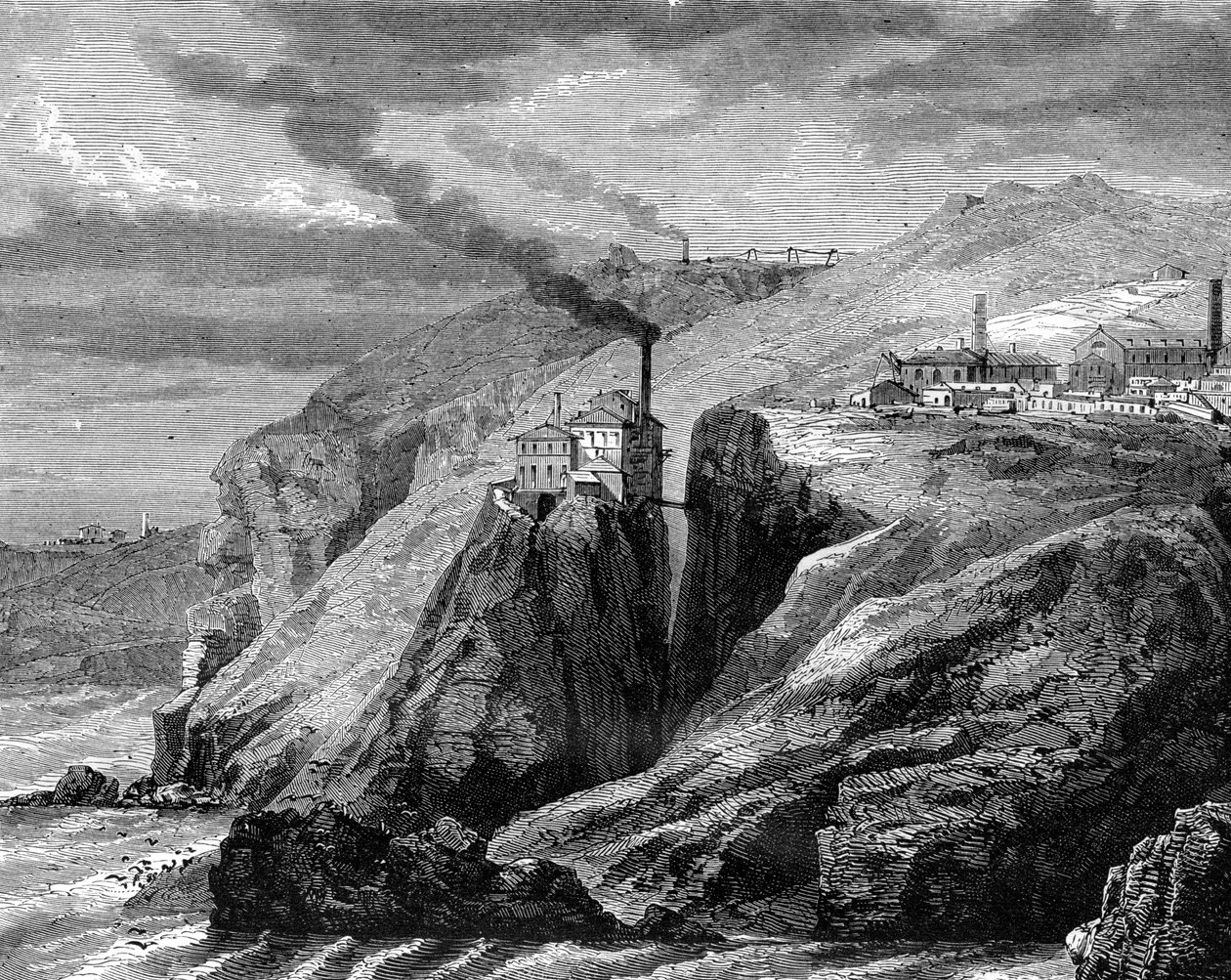 Pohled na Cornwall, Anglie, 19. století. od Jean Baptiste Henri Durand Brager