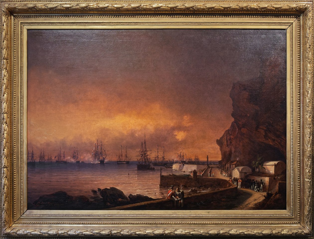 Francouzská eskadra v Sainte Helene od Jean Baptiste Henri Durand Brager