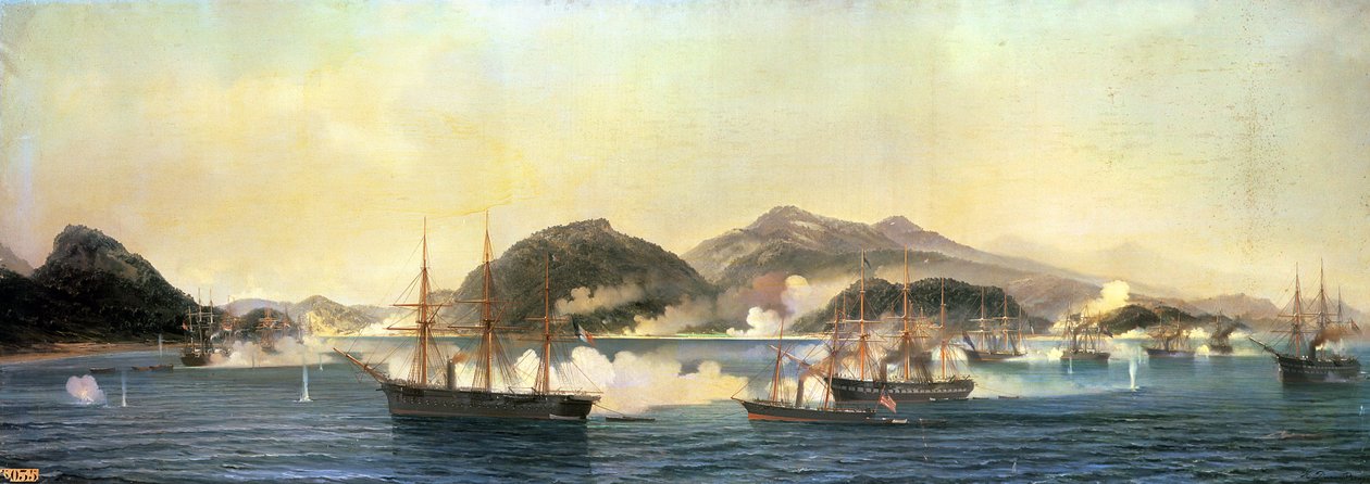 Druhá bitva u Šimonoseki, 5. září 1864, 1868 od Jean Baptiste Henri Durand Brager