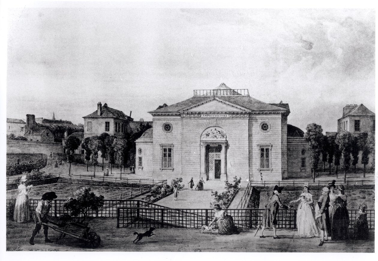 Velký amfiteátr Jardin des Plantes v Paříži, v roce 1794, z „Le Museum d