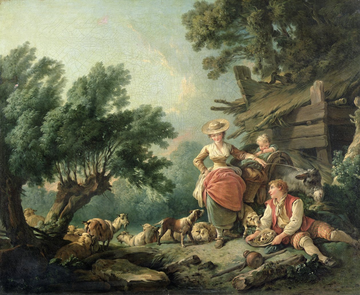 Pastorační scéna od Jean Baptiste Huet