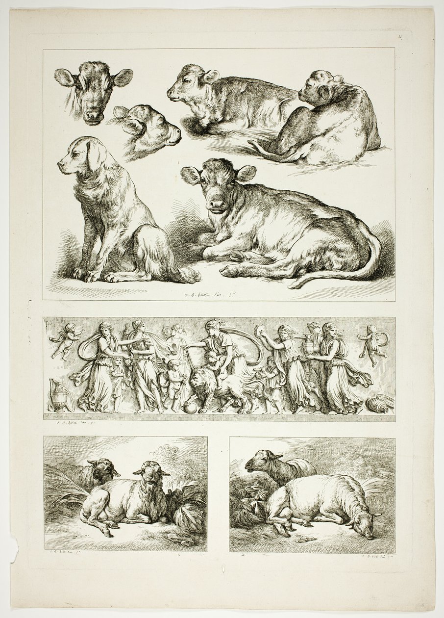 Deska 20 z 38 od Oeuvres de J. B. Huet od Jean Baptiste Huet