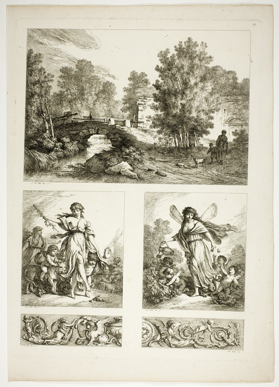 Deska 22 z 38 od Oeuvres de J. B. Huet od Jean Baptiste Huet