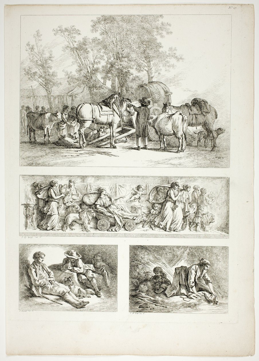 Deska 27 z 38 od Oeuvres de J. B. Huet od Jean Baptiste Huet