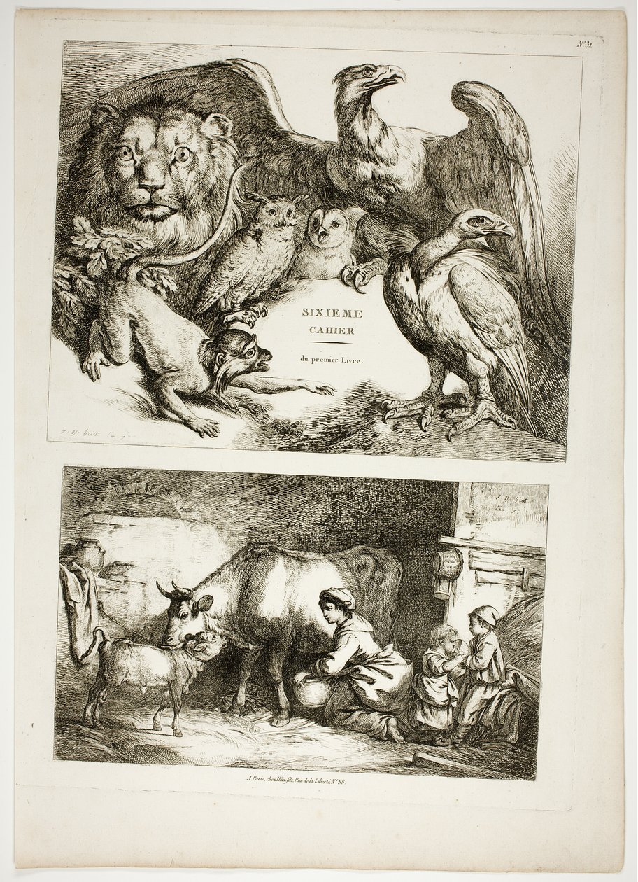 Deska 31 z 38 od Oeuvres de J. B. Huet od Jean Baptiste Huet