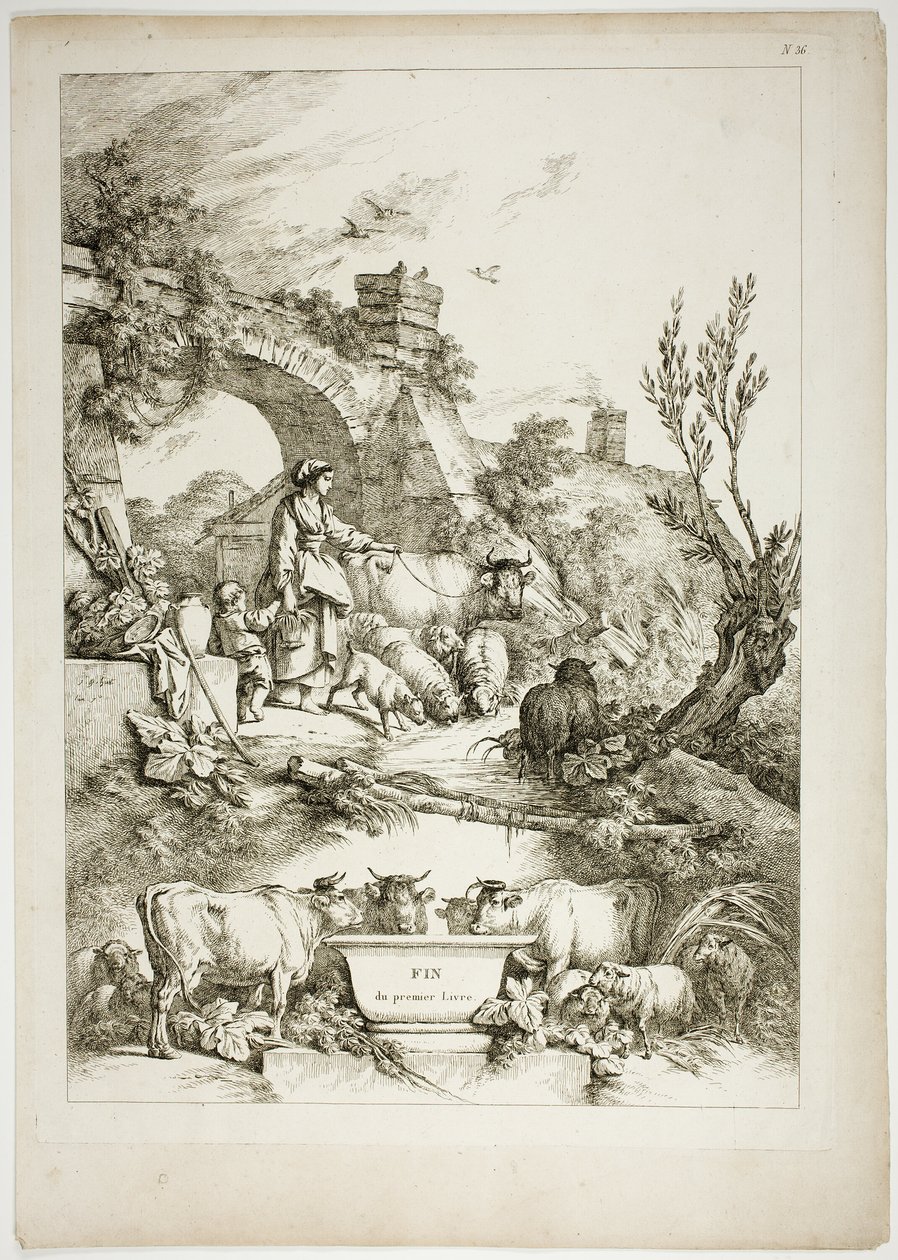 Deska 36 z 38 od Oeuvres de J. B. Huet od Jean Baptiste Huet