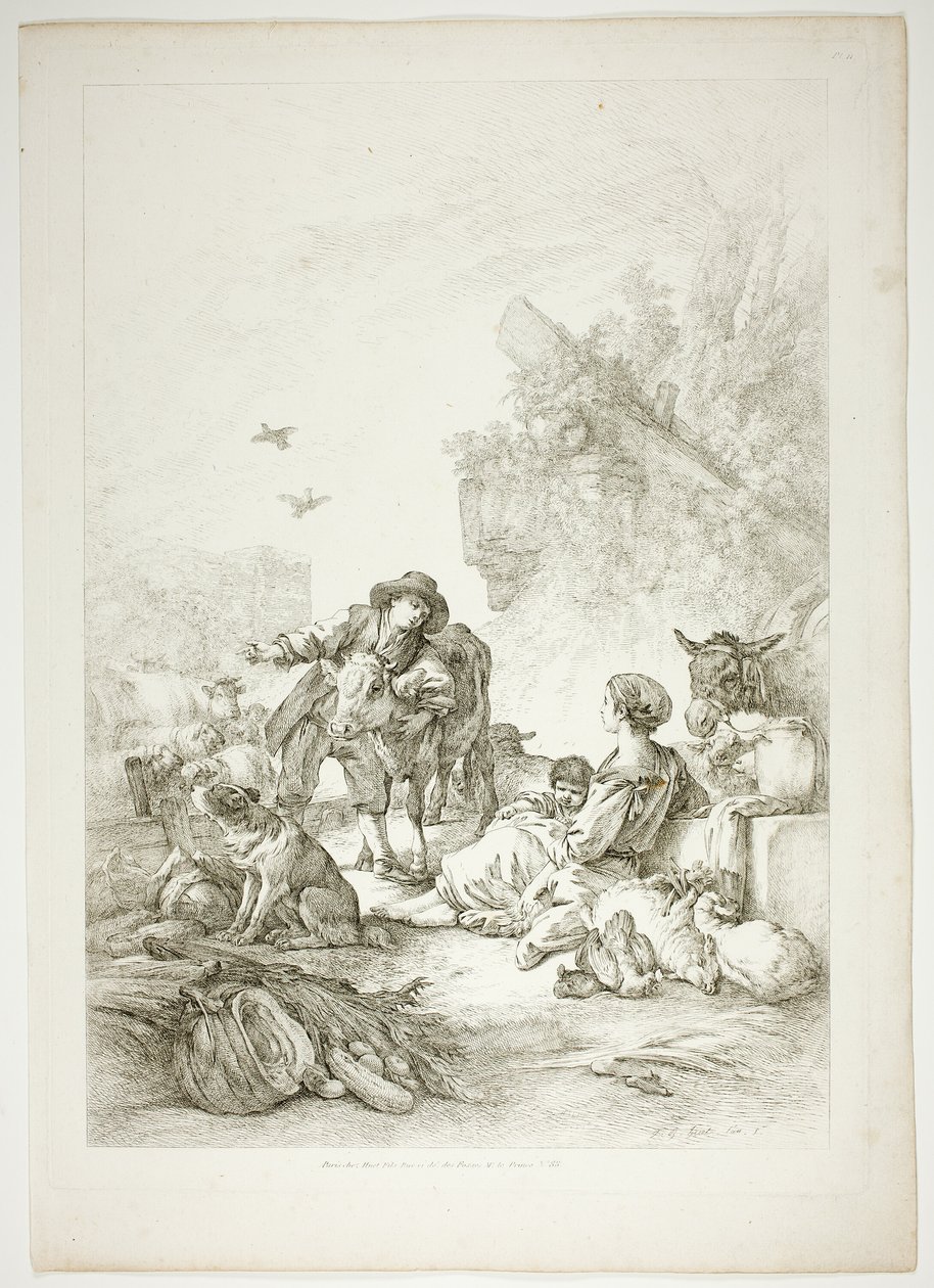 Deska 11 z 38 z Oeuvres de J. B. Huet od Jean Baptiste Huet